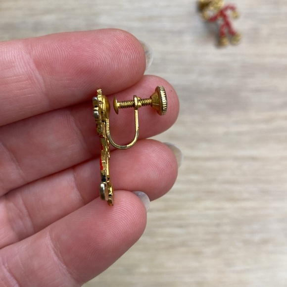 Vintage‎ Reddy Kilowatt Screwback Earrings - Picture 3 of 7